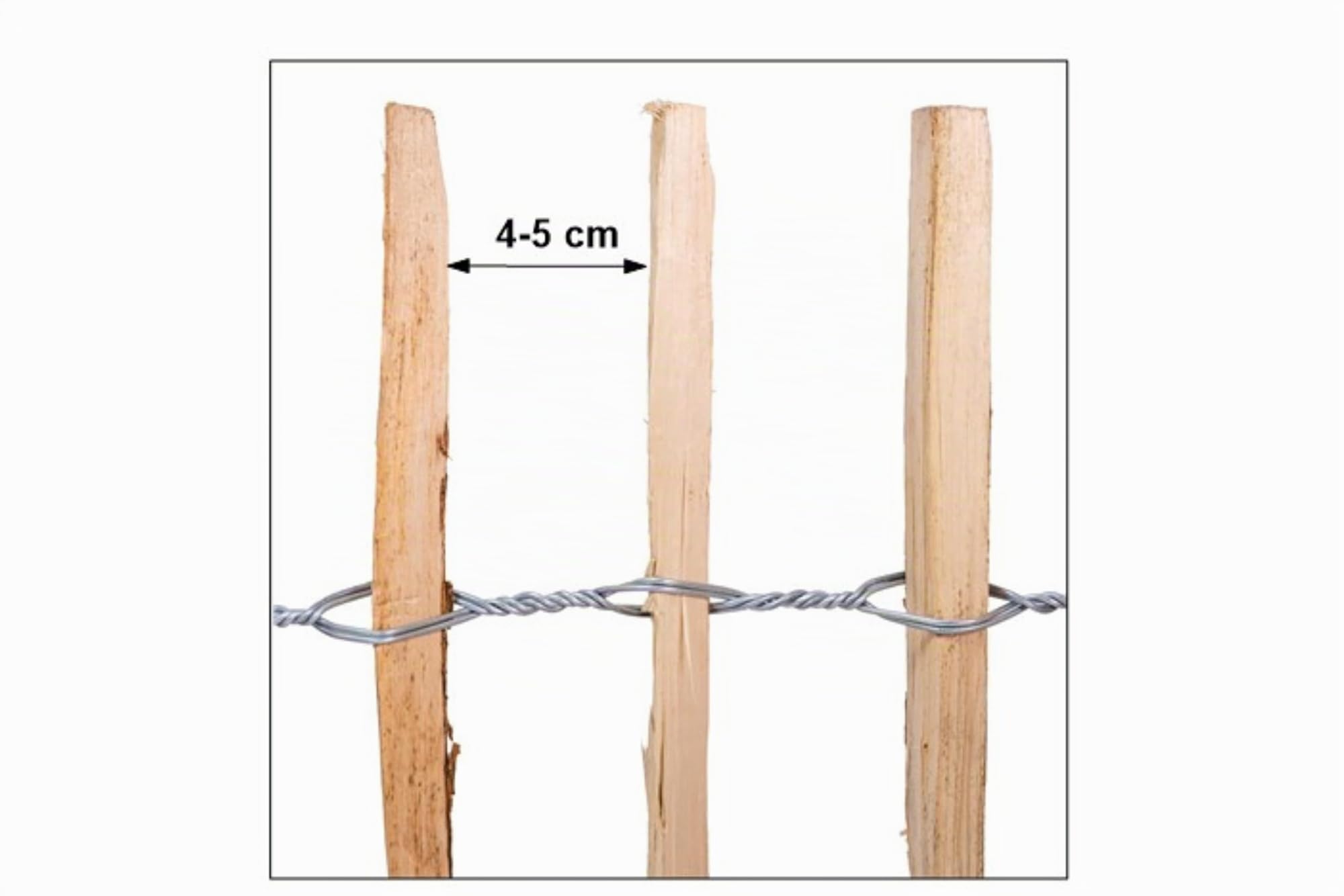 Staketenzaun H:35 cm L:5m Lattenabstand 4-5 cm Gartenzaun Beetumrandung Haselnuss Holz Steckzaun Holzzaun Zaunelemente Rollzaun Rollboarder