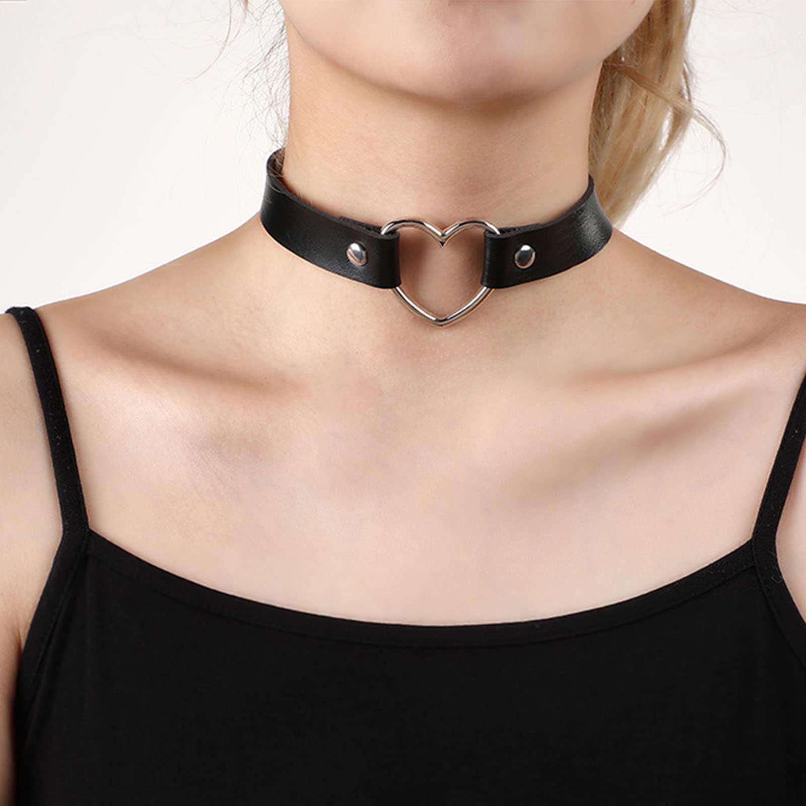 Opaska do włosów z kocimi uszami, opaska na włosy, opaska na czoło, dzwoneczek, naszyjnik ze skóry PU, punk, choker, naszyjniki, koło, ozdoba do włosów na imprezę, do kostiumu, 3 sztuki, czarny, jeden rozmiar