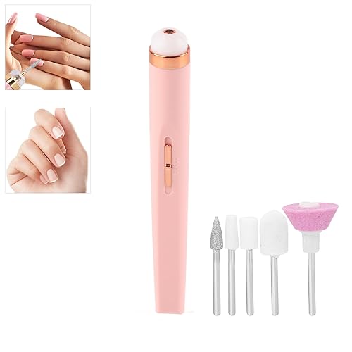 Miniatura 6 de Kit de taladro eléctrico para uñas, kit de manicura inalámbrico recargable, pulidor de uñas portátil con luz (01)