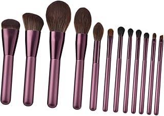 12 brochas de maquillaje profesional con asas...