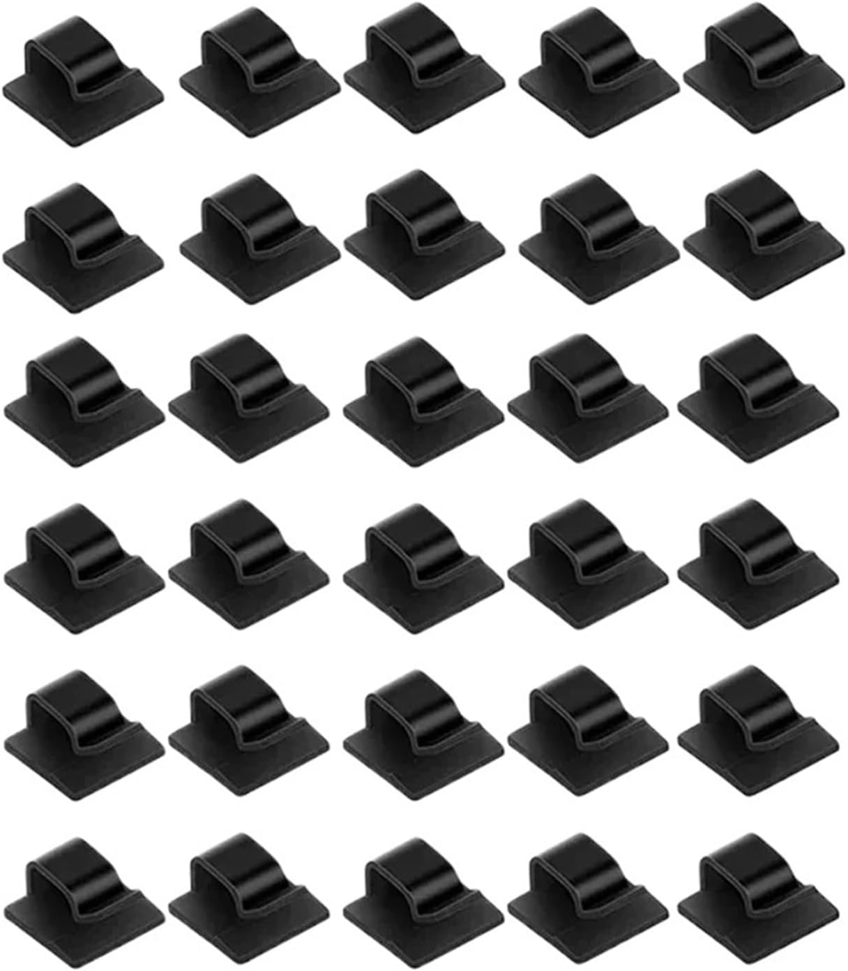 Adhesive Cable Clips 40/80/120pcs Clamp Wire Organizer Self-adhesive Fixed Unmarked Clip Punch-free Desktop Car Office Wall Holder(Black-120pcs)