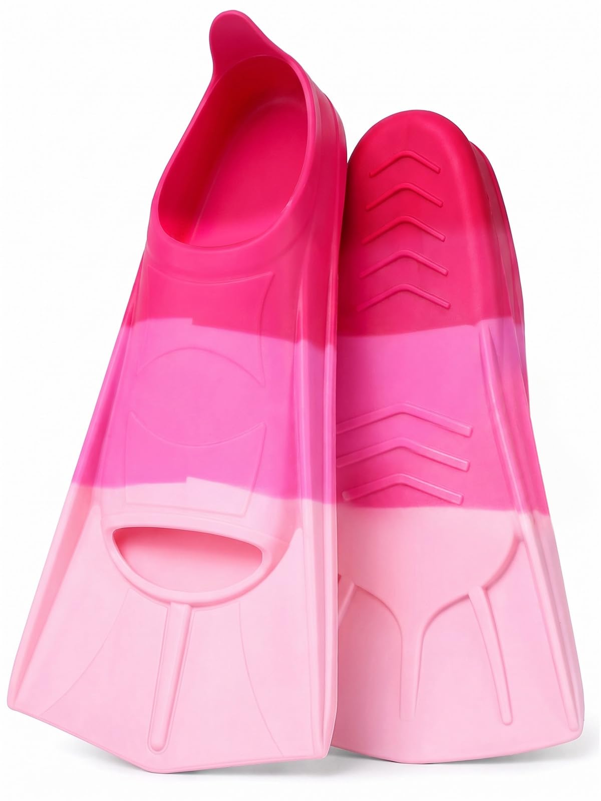 Swimming Fins Children, Fins Children, 100% Silicone Short Snorkel Fins, Training Fins for Adults Child Swimming, Open Water, Snorkelling, Diving for Beginners (H Fins, XXXS (24-26))