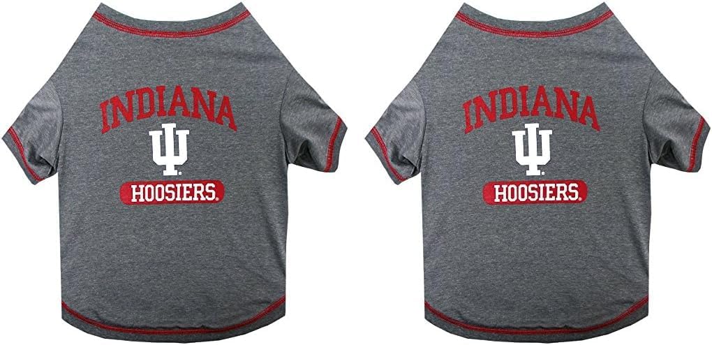 NCAA Indiana Hoosiers Dog T-Shirt, Small (Pack of 2)