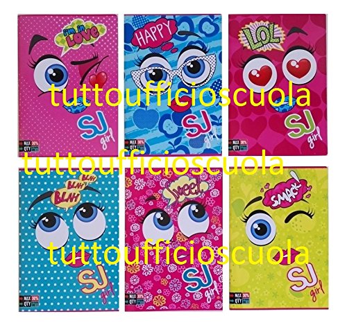Conf. 10 maxi quaderno sj gang facce girl seven
