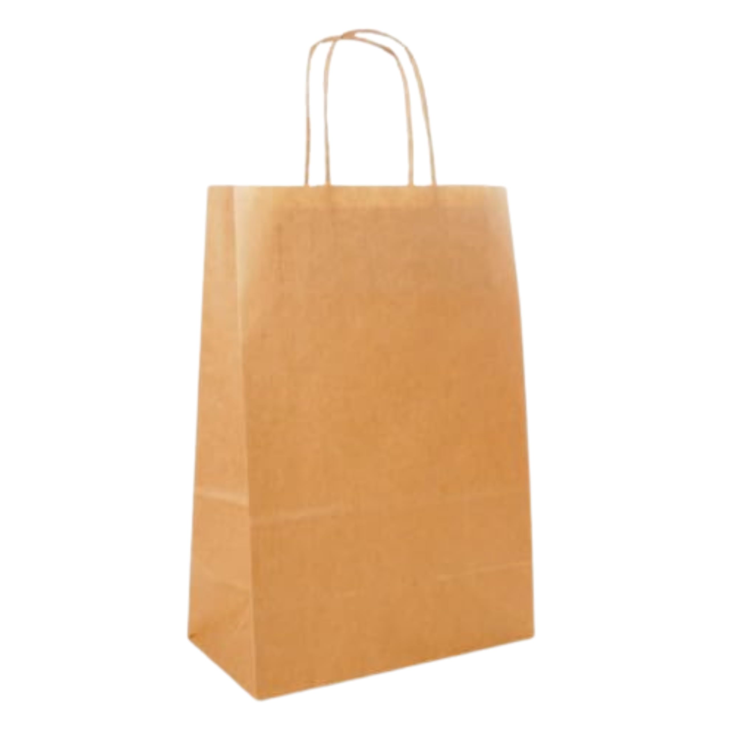 SANJOMA 250 Bolsas Sos Con Asas | Recicladas y Biodegradables | Bolsas De Papel Kraft Para Regalos, Color Natural | Saco Presente | Bolsas Kraft Ecológicas Y Reutilizables | Tamaño 32+16x43 Cm (250)