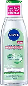 NIVEA Água Micelar Solução de Limpeza Facial 7 em 1 Efeito Matte 200ml - Fórmula poderosa com efeito matte que oferece 7 benefícios: limpa, hidrata, suaviza, tonifica, demaquila, acalma e refresca