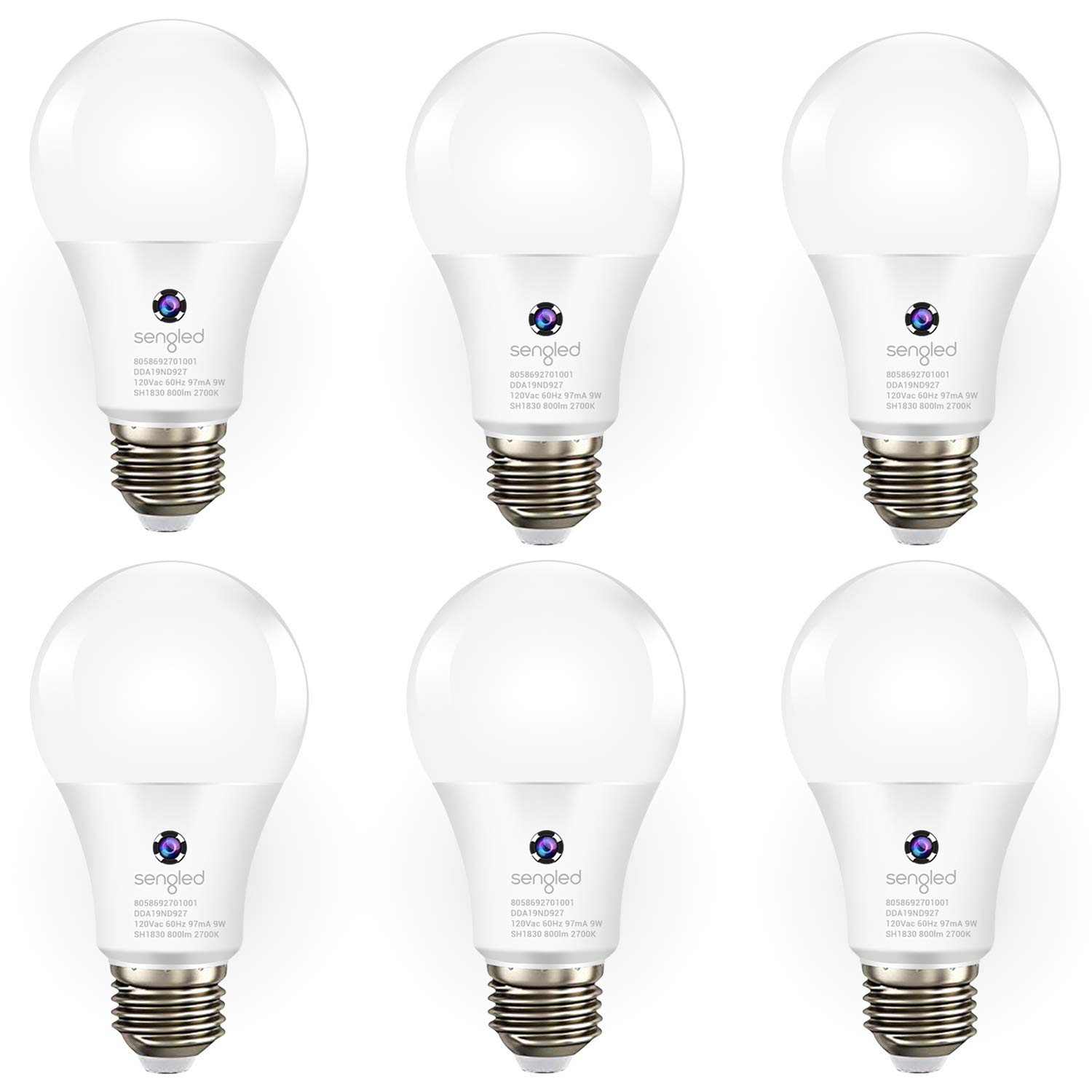 Sengled Dusk to Dawn Light Bulbs Outdoor, A19 LED Sensor Light Bulbs, UL Listed, Automatic On/Off, 800 Lumen, 9W(60 Watt Equivalent), E26 Base, Soft White 2700K for Outdoor Indoor Porch Garage Yard