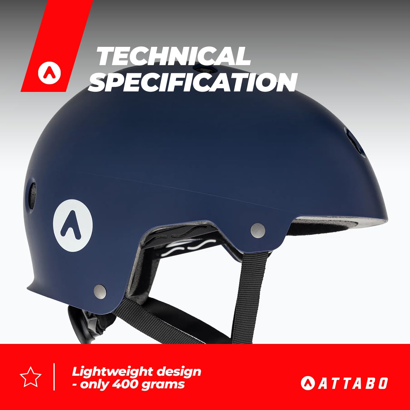 ATTABO Genes Helm für Skateboard und ScooterMTB Helm mit ABS Hartschalentechnologie mit 11 Lüftungslöchern Verstellbar mit Drehknopf Langlebiges Material und Sicherheit