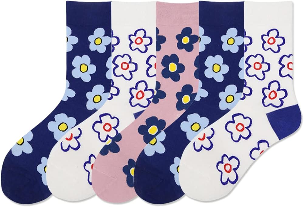 IIG 3-6 Pairs Womens Cute Animal Patterned Funny Novelty Cotton Crew Socks