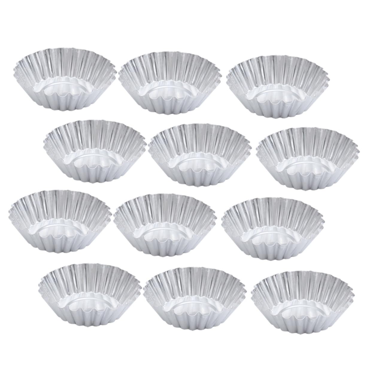 LABRIMP Lot De 100 Moules À Tartelettes En Alliage D'aluminium Épais Réutilisables Pour Cupcakes Muffins