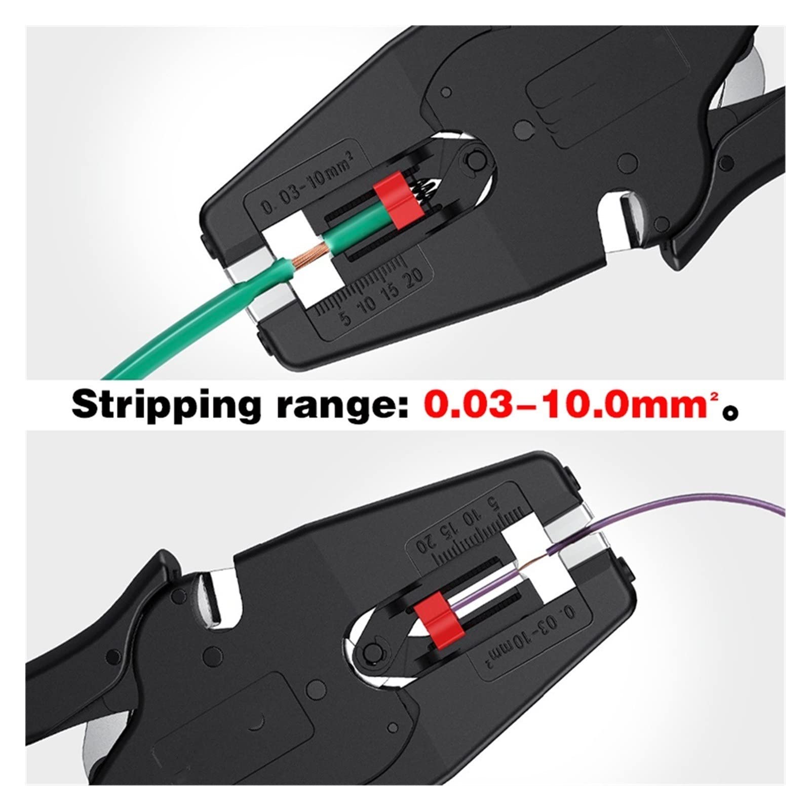 Dopasowanie do szczypiec narzędzi do striptizerki do drutu automatyczne 0,08-10mm 32-7awg. Nożyczki do nożyczki docinek D3 Regulowana precyzja Multitool (Color : Wire Stripper HS-D4)