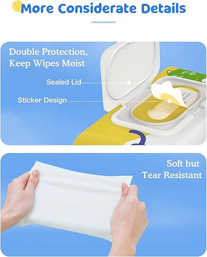 Miniatura 5 de Pawaboo Toallitas para perros para patas y traseros, toallitas hipoalergénicas sin perfume para perros y gatos, toallitas suaves y gruesas para