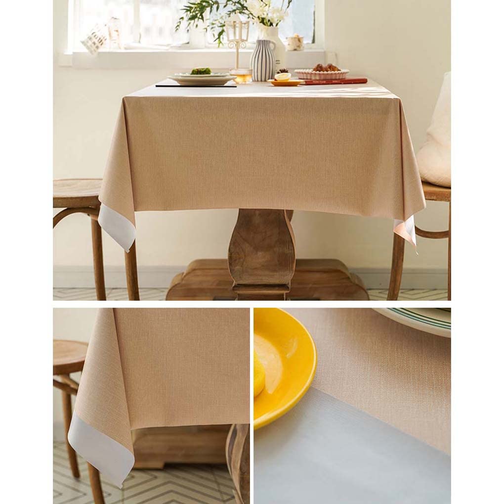 Amazon｜テーブルクロス ビニール ブラウン 無地 長方形 120x180