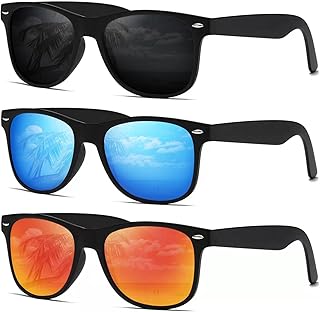 Sunglasses Men Polarized Sunglasses for Mens Womens Retro Mirror Lens fo...