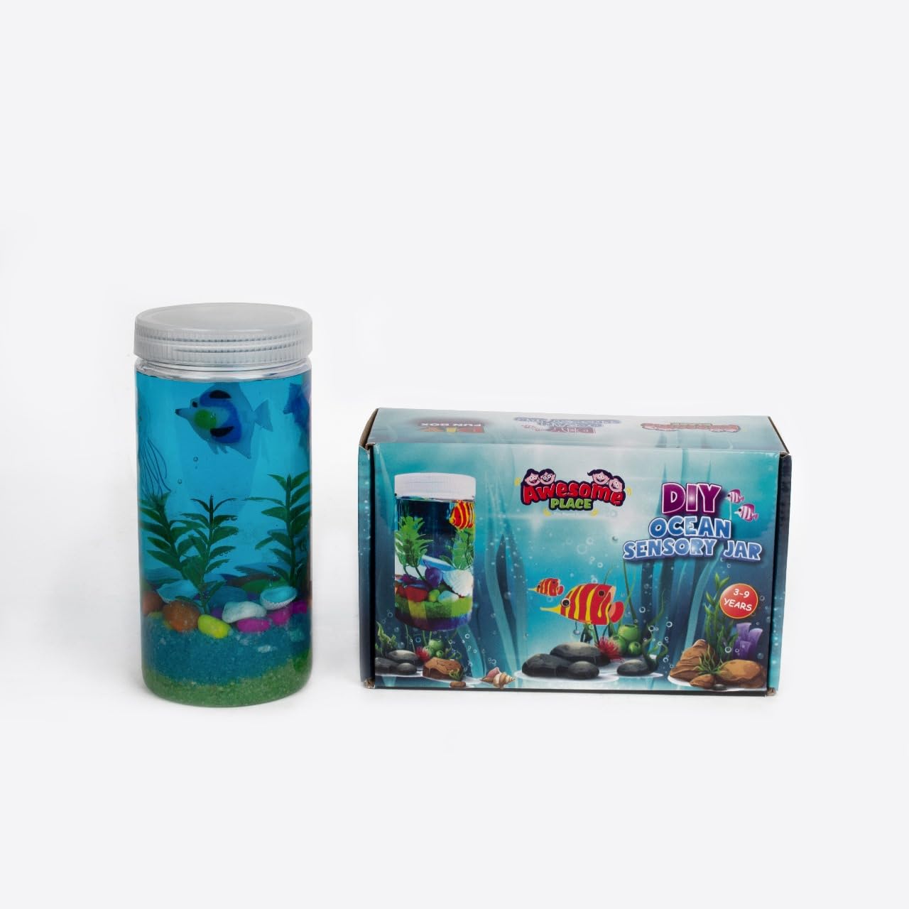 Awesome Place- The Parent Break DIY Under The Sea Creatures Mini-Aquarium Water Kit for Kids, Fun DIY Activity Sea Animal Ocean Themed Kit and Birthday Gift for Boys and Girls 2-7yrs | Pack of 1