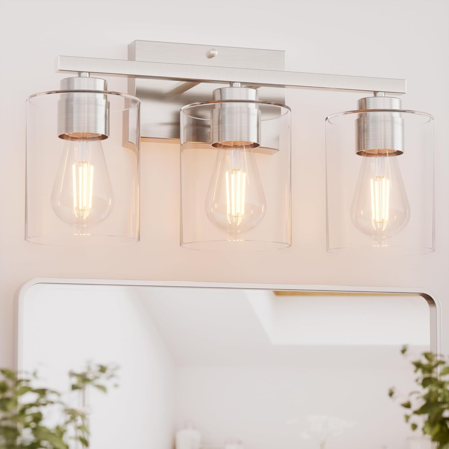 Honesorn Bathroom Light Fixtures, 3 Light Bathroom Vanity Light ...