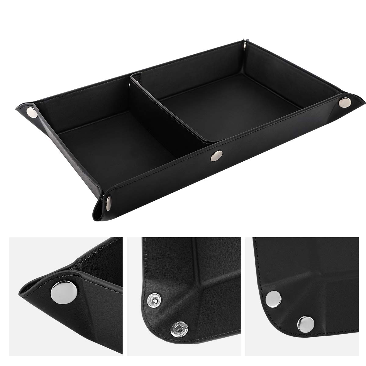 Amazon.co.jp: 小物トレー レザートレイ Luxspire ボタントレー PU