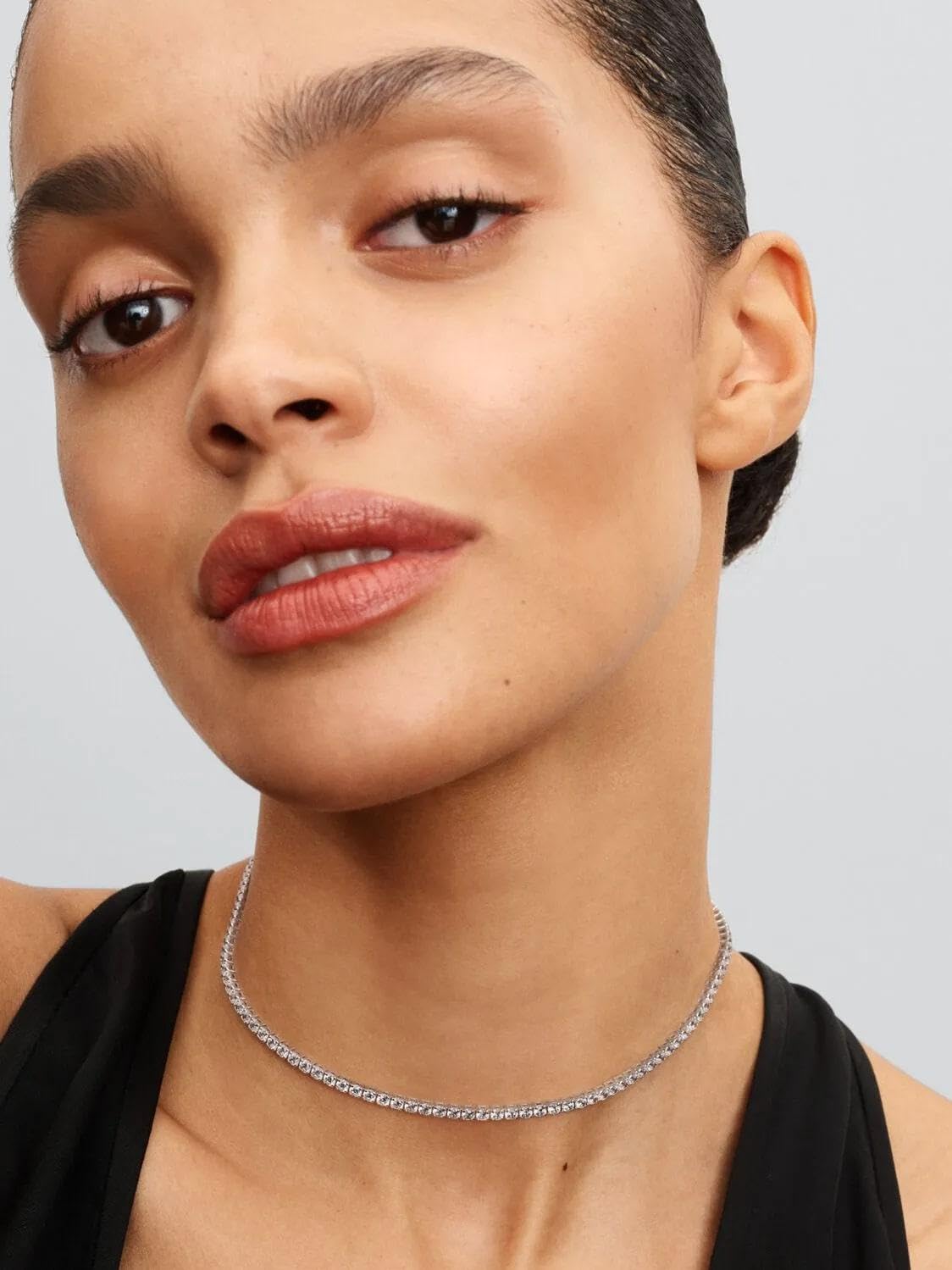 PANDORA 393806C01-40 Silber-Kette Tennis Choker 393806C01