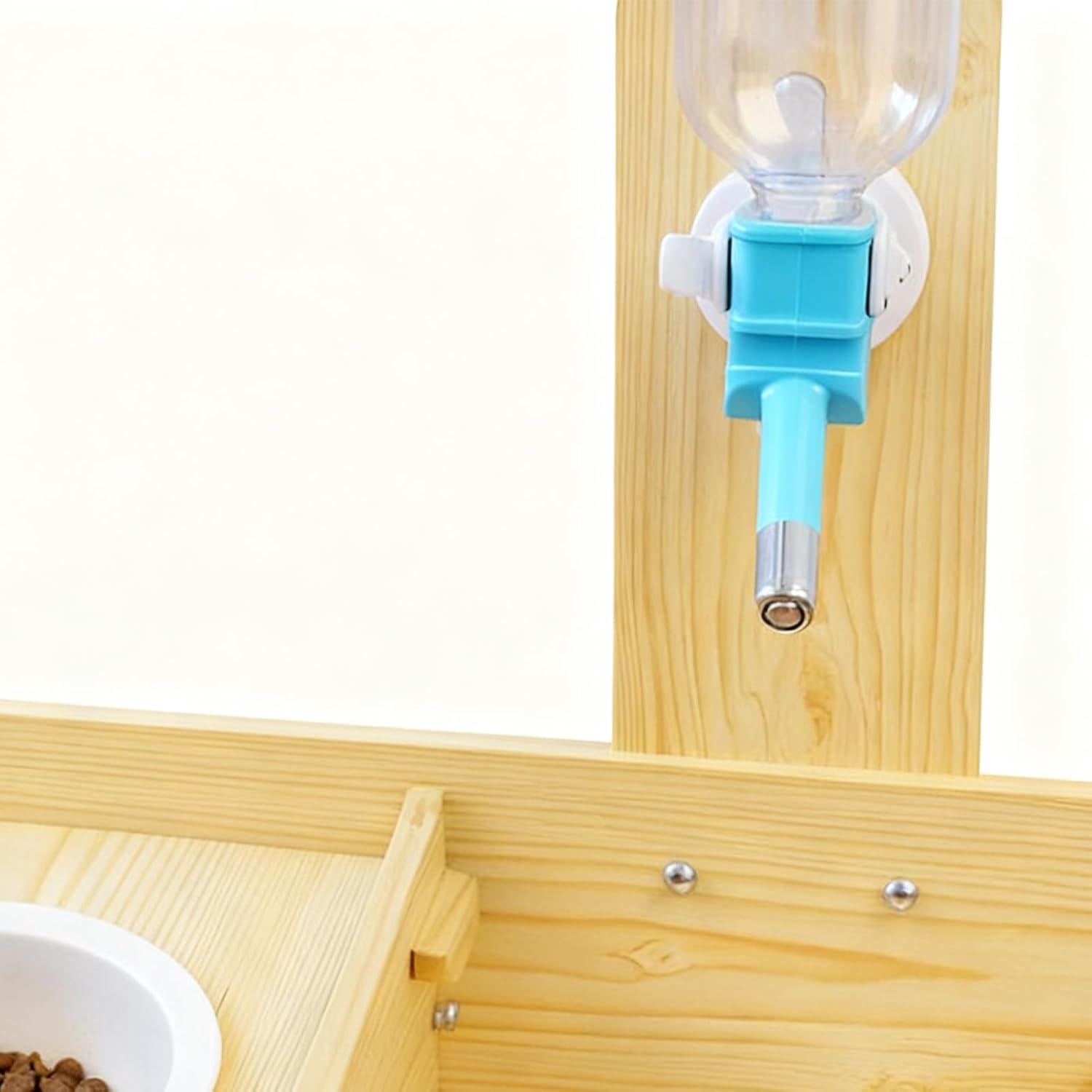 Dog Water Dispenser - Automatic Adjustable Height Wooden Pet Bowl | Indoor and Outdoor Watering Station for Puppies, Kittens, Cats, and Dogs, Perfect for Living Room, Balcony, Garden, Apartment, or Ho