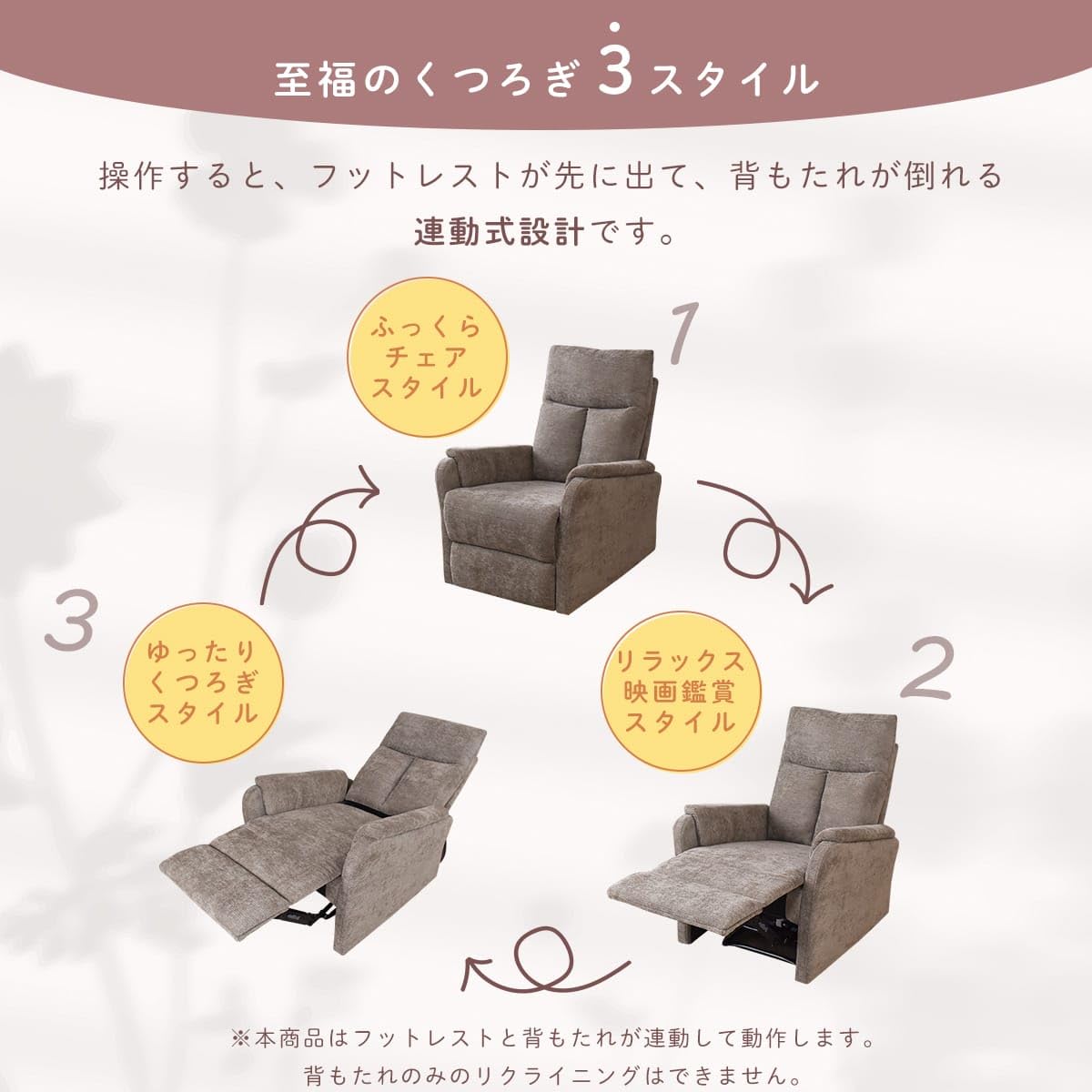 DORIS リクライニングチェア グレー 140 送料込み DORIS（ドリス