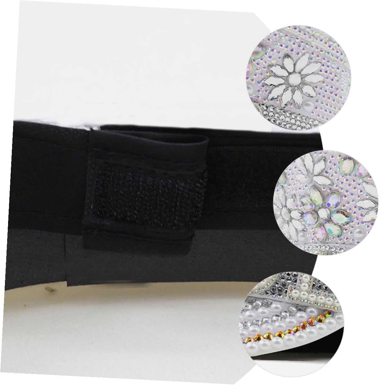 CALLARON Sombrero Blanco de Novia Incrustaciones de Strass, Cómodo y Ajustable, Adecuado para Bodas y Despedidas de Soltera Estilo Delicado y Brillante