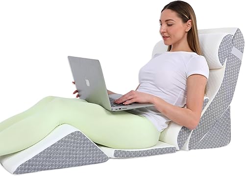 Ganaver 6 almohadas de cuña para dormir, almohadas ortopédicas de cuña para después de la cirugía, almohada triangular de espuma para sentarse en la