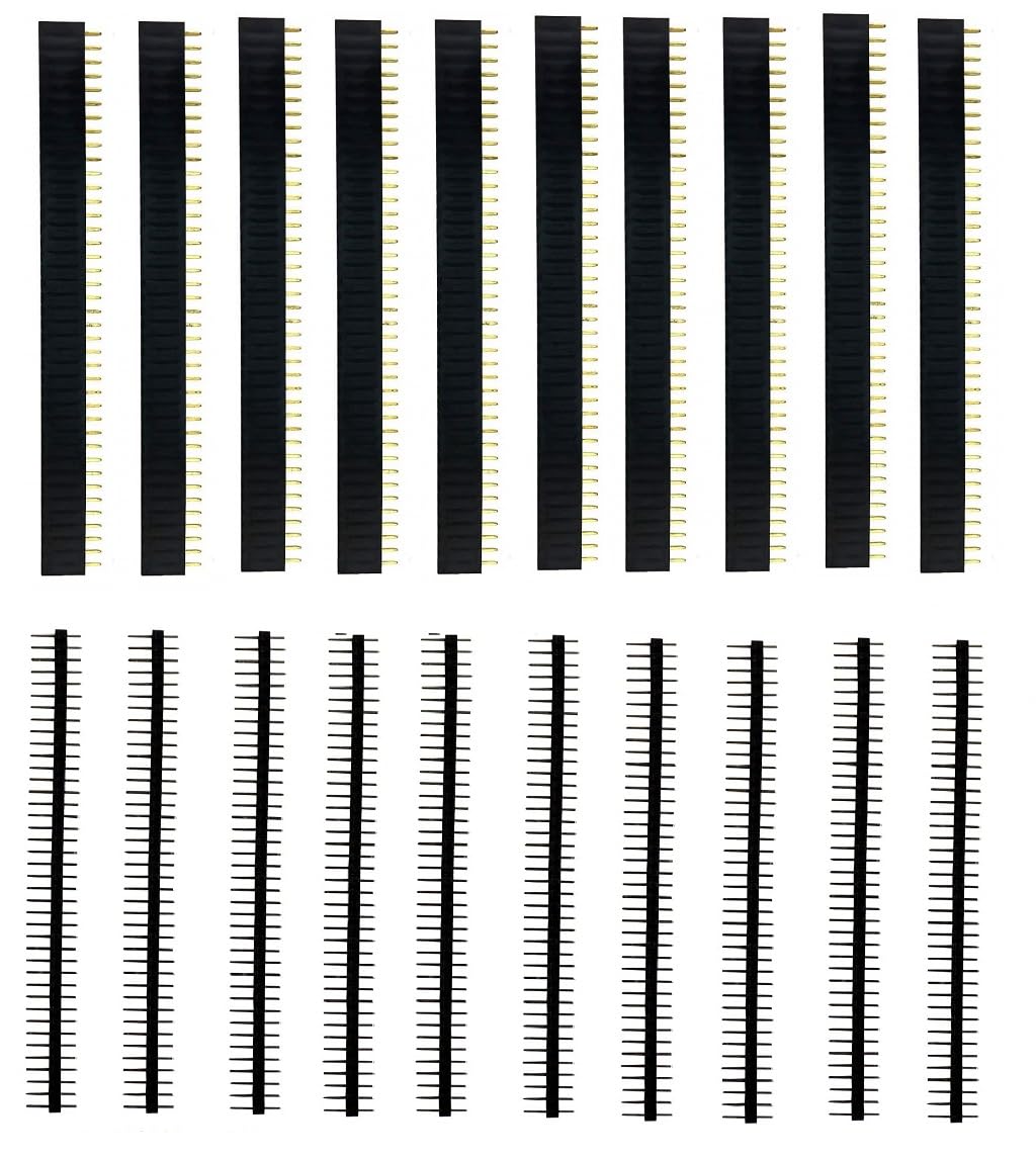 AVS COMPONENTS Pack Of 20 Pieces 40 Pin 1x40 Single Row Male and Female Header connector strip breakable Strip For Arduino Uno (B0CB3S8W7D) Amazon Price History, Amazon Price Tracker