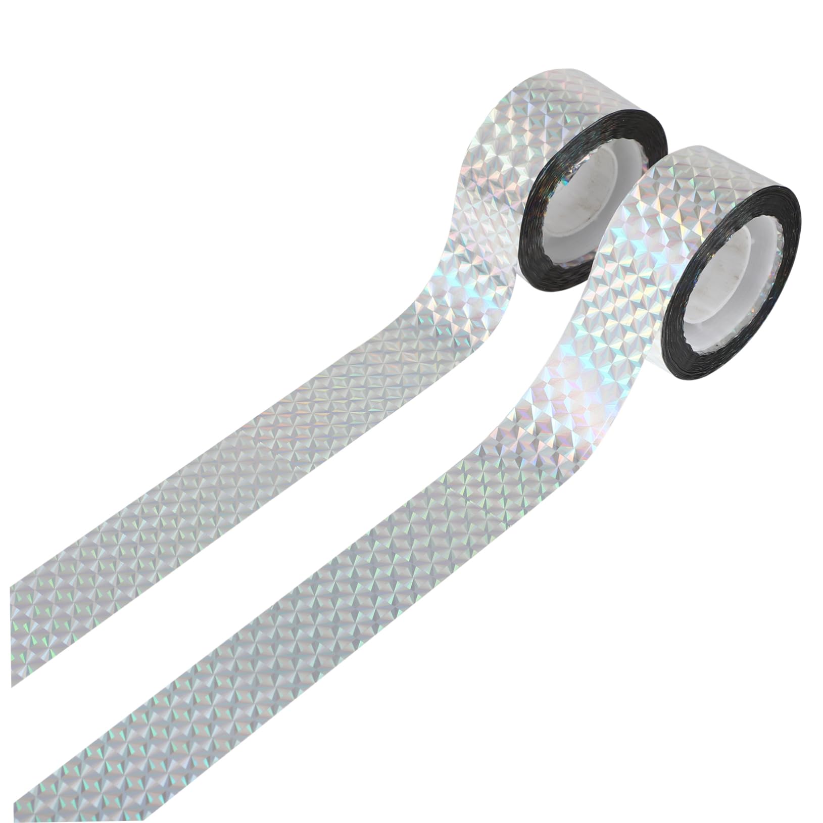 Generic 2pcs Bird Repellent Ribbon Bird Repelling Tape Reflective Bird Repellent Flash Bird Repelling Ribbon Keep Bird Tape Bird Scare Tape Anti-bird Device Double Sided Pet