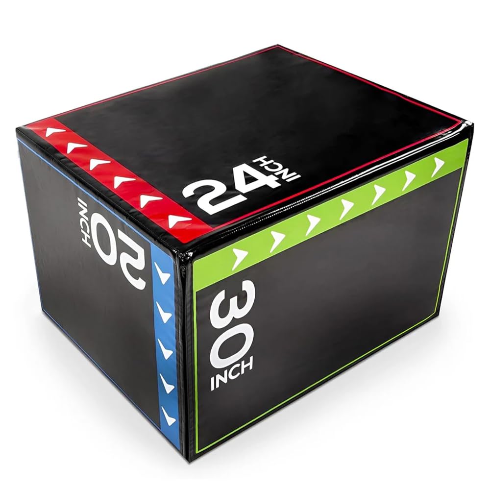 Soft Plyo Box - High Density Foam Plyometric Jump Box for Exercise, Crossfit & Fitness Stacking Step Box, Non-Slip Soft Jump Box Single & Heavy Duty Modular Training Sets (XL - 20" x 24" x 30")