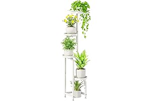 Bamworld 4-Tier Heavy Duty White Outdoor Plant Stand