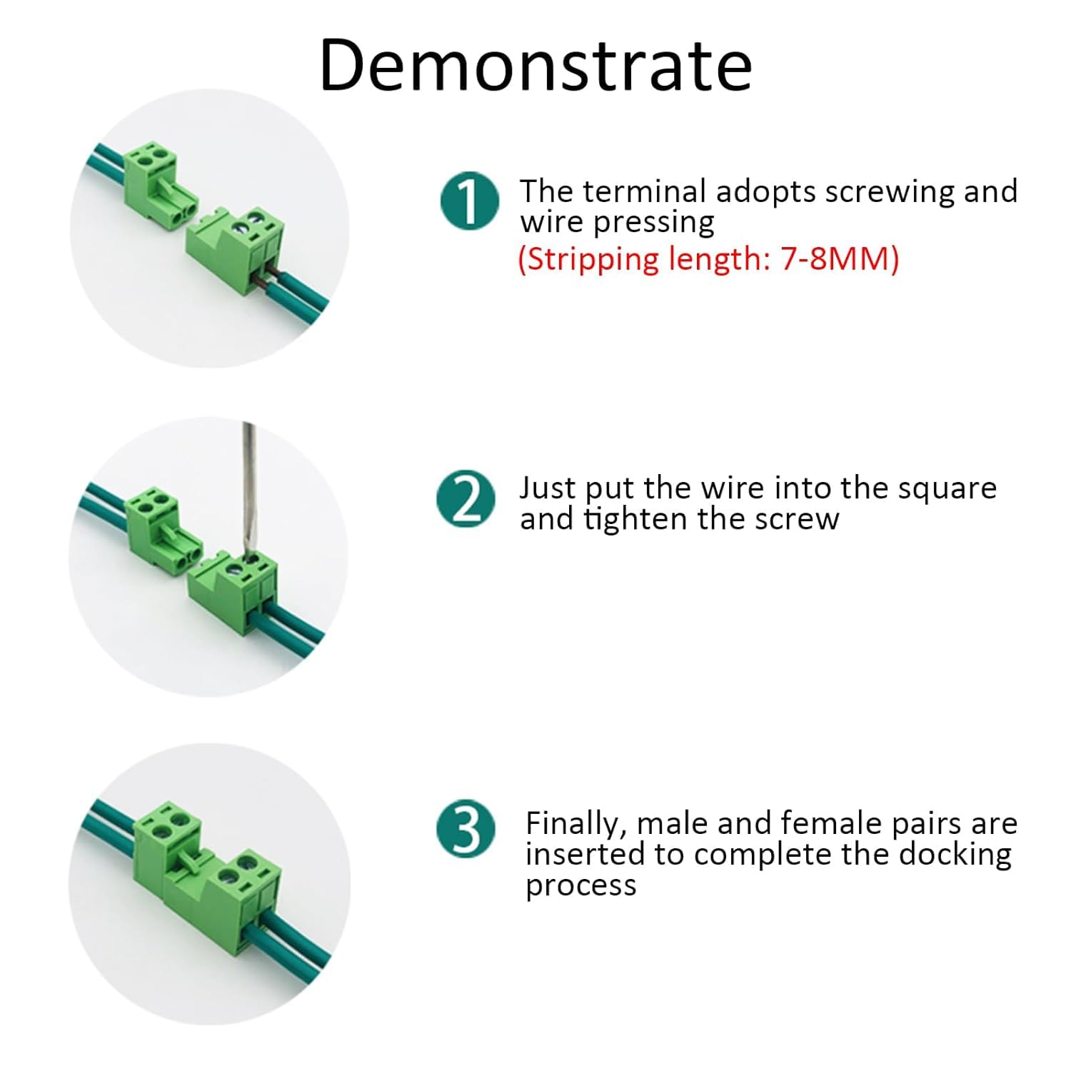 Davitu Lot De 10 Bornes Enfichables De 3,81 Mm - 2/3/4/5/6/7