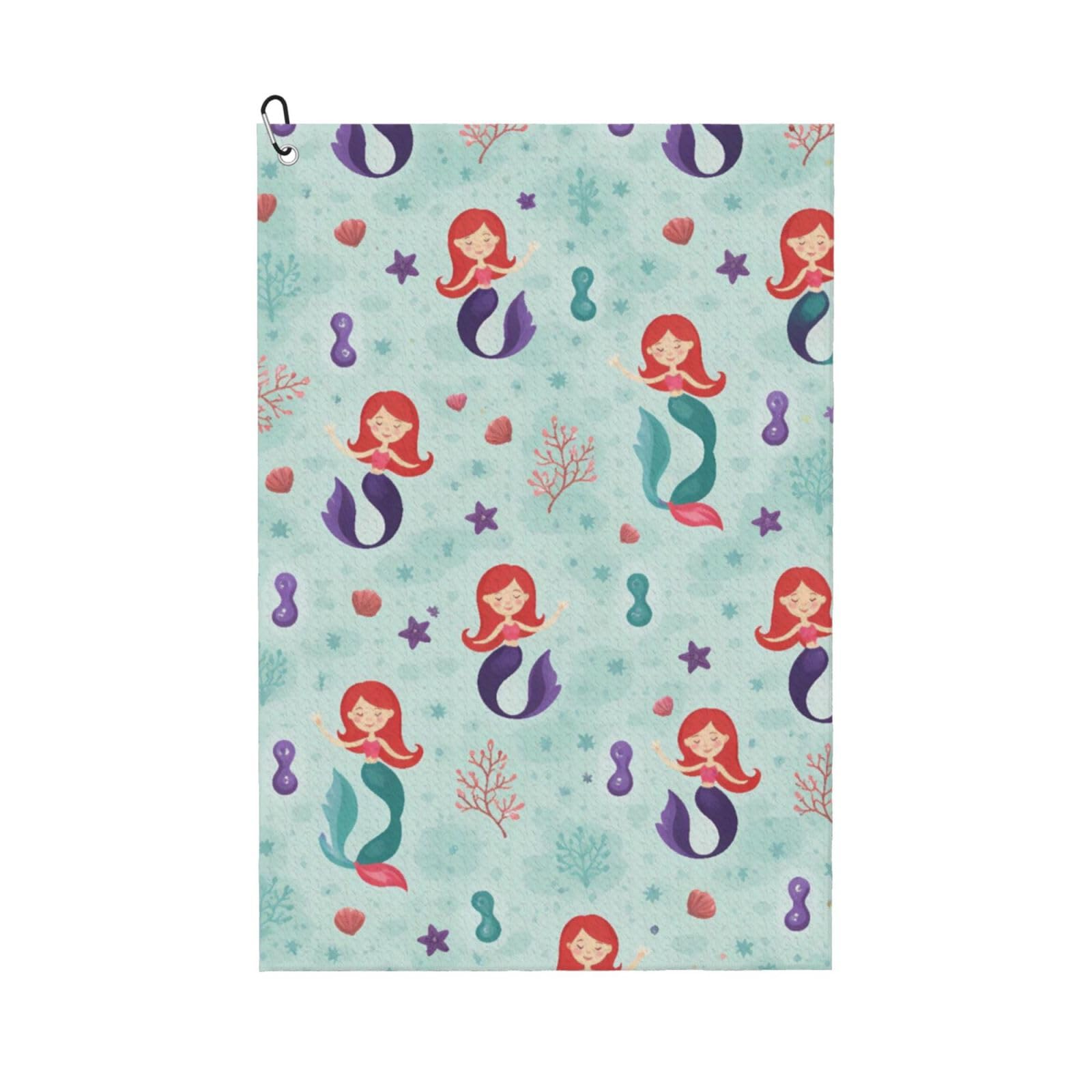 BSDFGSDD Beautiful Mermaid Coral Golf Towel 24 x 16 inches