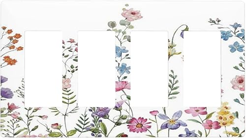 Miniatura 210 de Placa de pared dúplex de receptáculo de dispositivo de 1 gang de madera envejecida blanca gris con veta de tablón, cubierta de enchufe eléctrico de