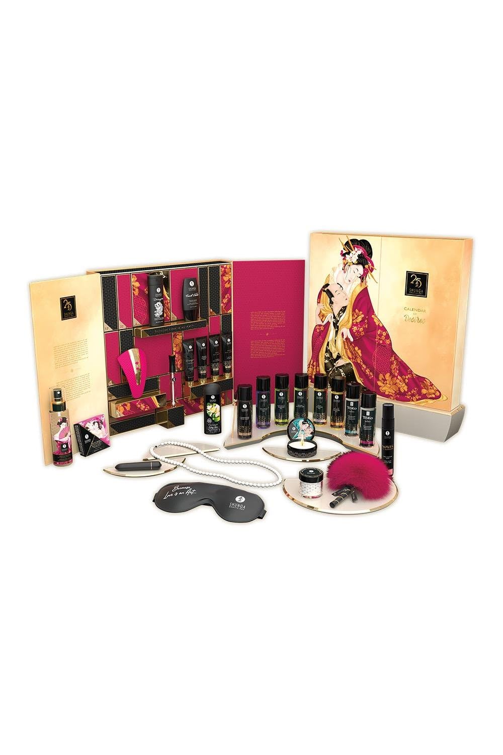 SHUNGA Calendario de Deseos 25 Cumpleaños, Edición Limitada, Colección de 25 Piezas, Caja Lujoso, Productos Sensuales