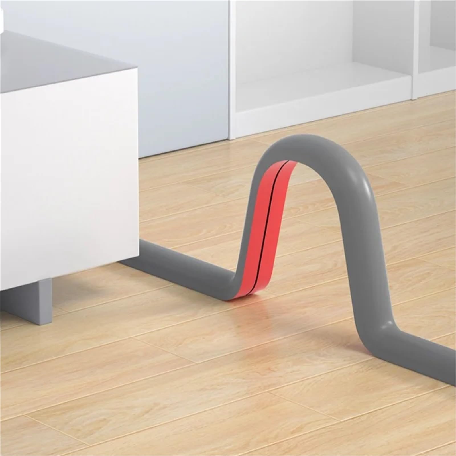 caNaleta Cables Pared Adhesivo Cubre Cables de Suelo, Protector PVC Autoadhesivo, alargador Potencia, Organizador conductos for eléctricos(0D30 Gray,6M)