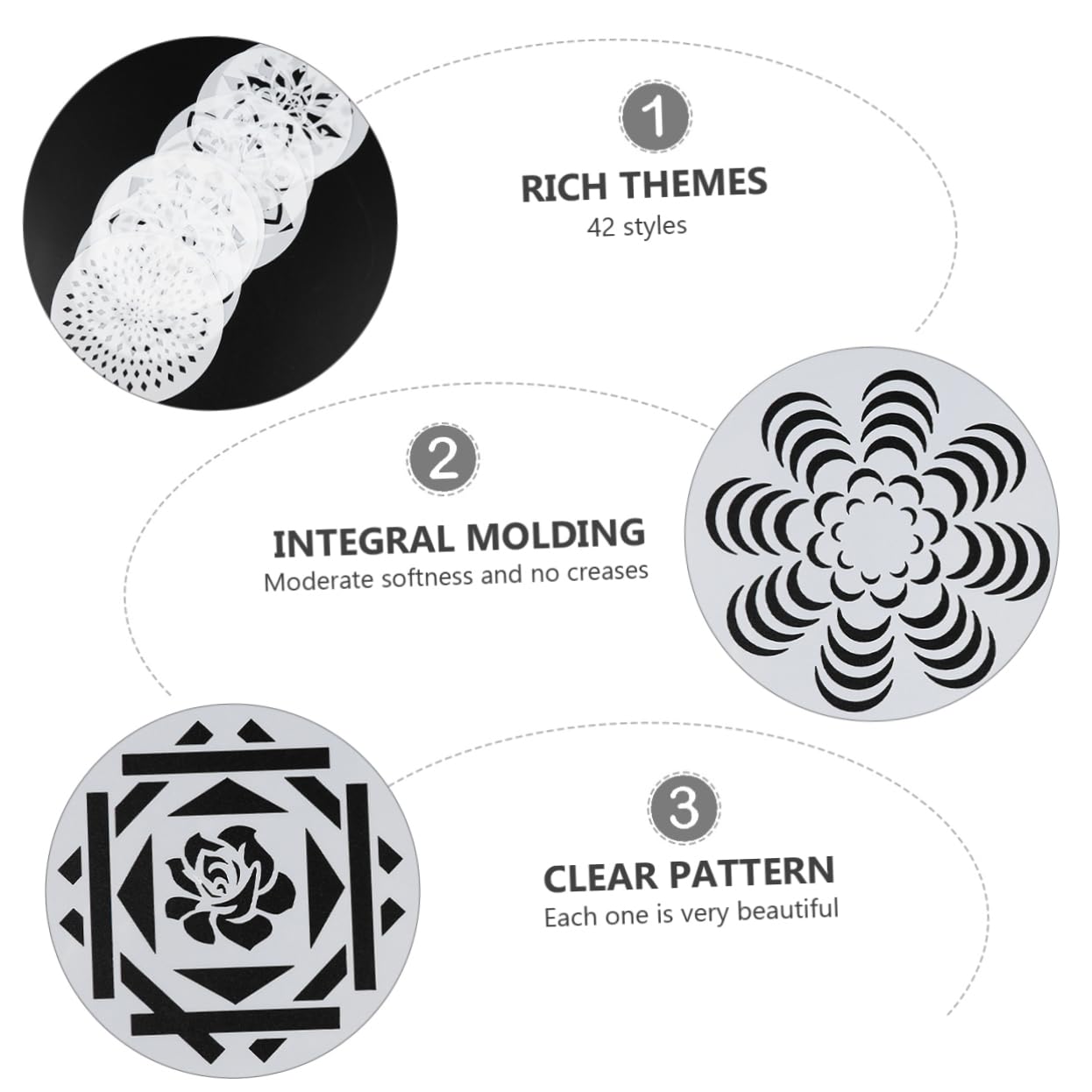NUOBESTY 126stücke Mandala Malerei Schablonen Teiliges Malvorlagen Kit Aus Flexiblen Pet-materialien Für Kreative Boden Und Möbelgestaltung Wiederverwendbar Und Einfach Zu Verwenden