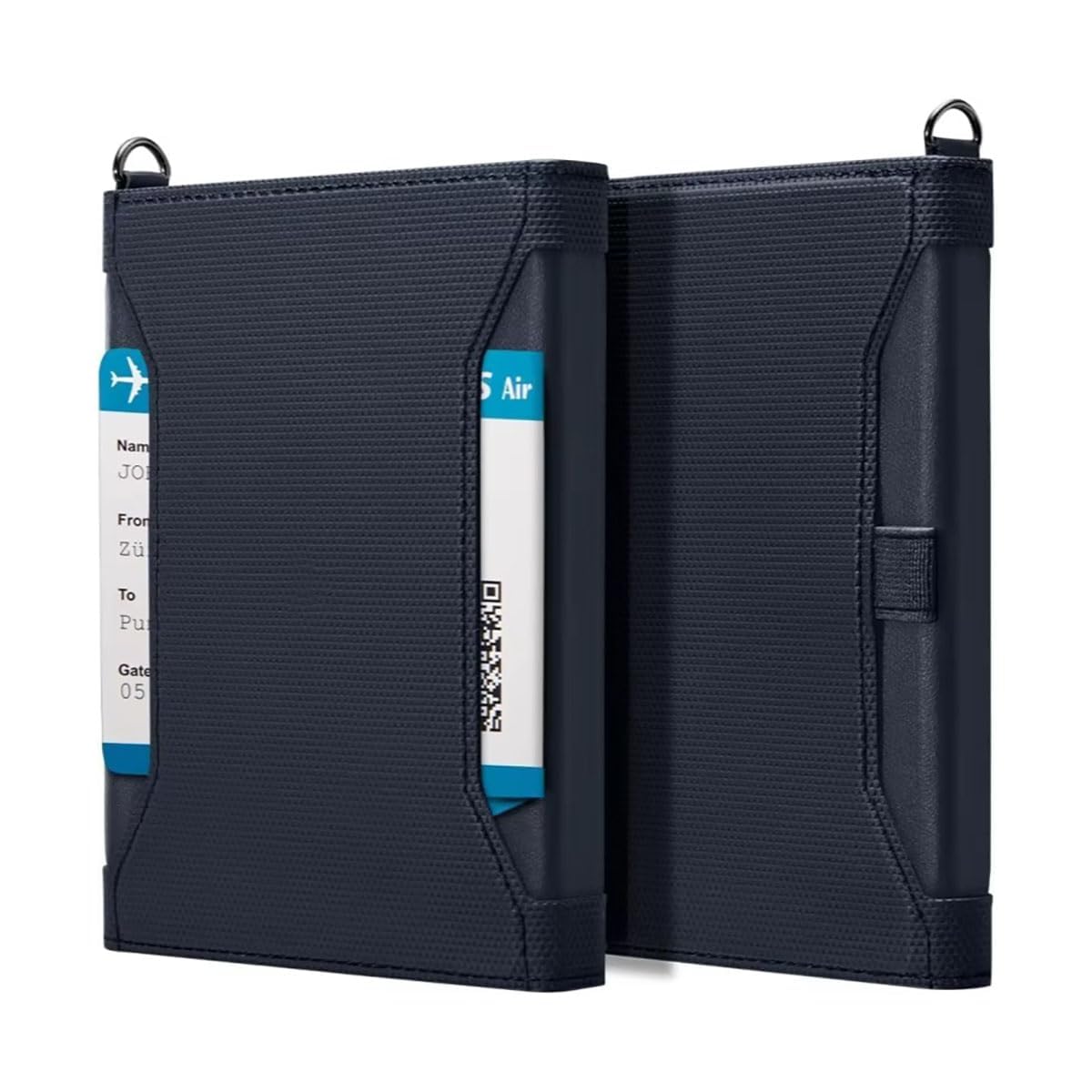 tobo Travel Passport Wallet with RFID Protection | Boarding Pass Slot, 4 Card Pockets, SIM Tray, Ejector Pin & Pen Loop | Slim Document Organizer for Travelers | – TD-1527CC (Navy Blue)-picture-36