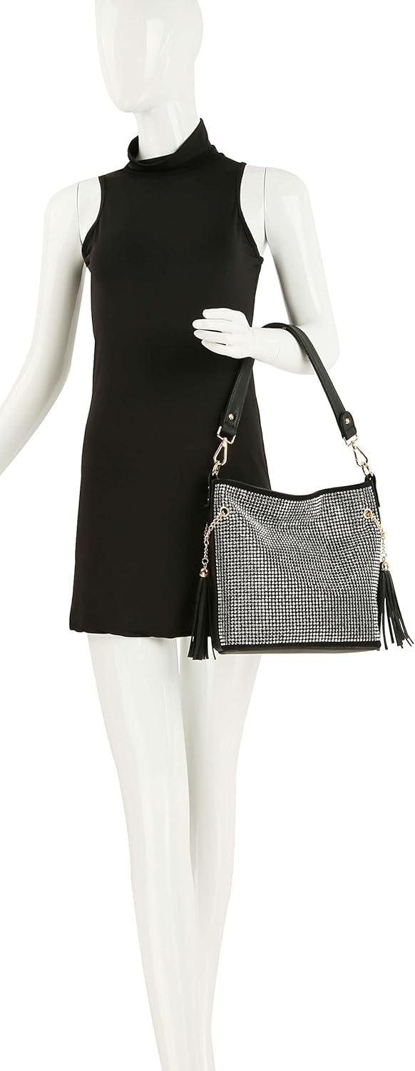 Sparkling Hand Bag Handbags Rhinestone Hobo Purses Crossbody for Women
