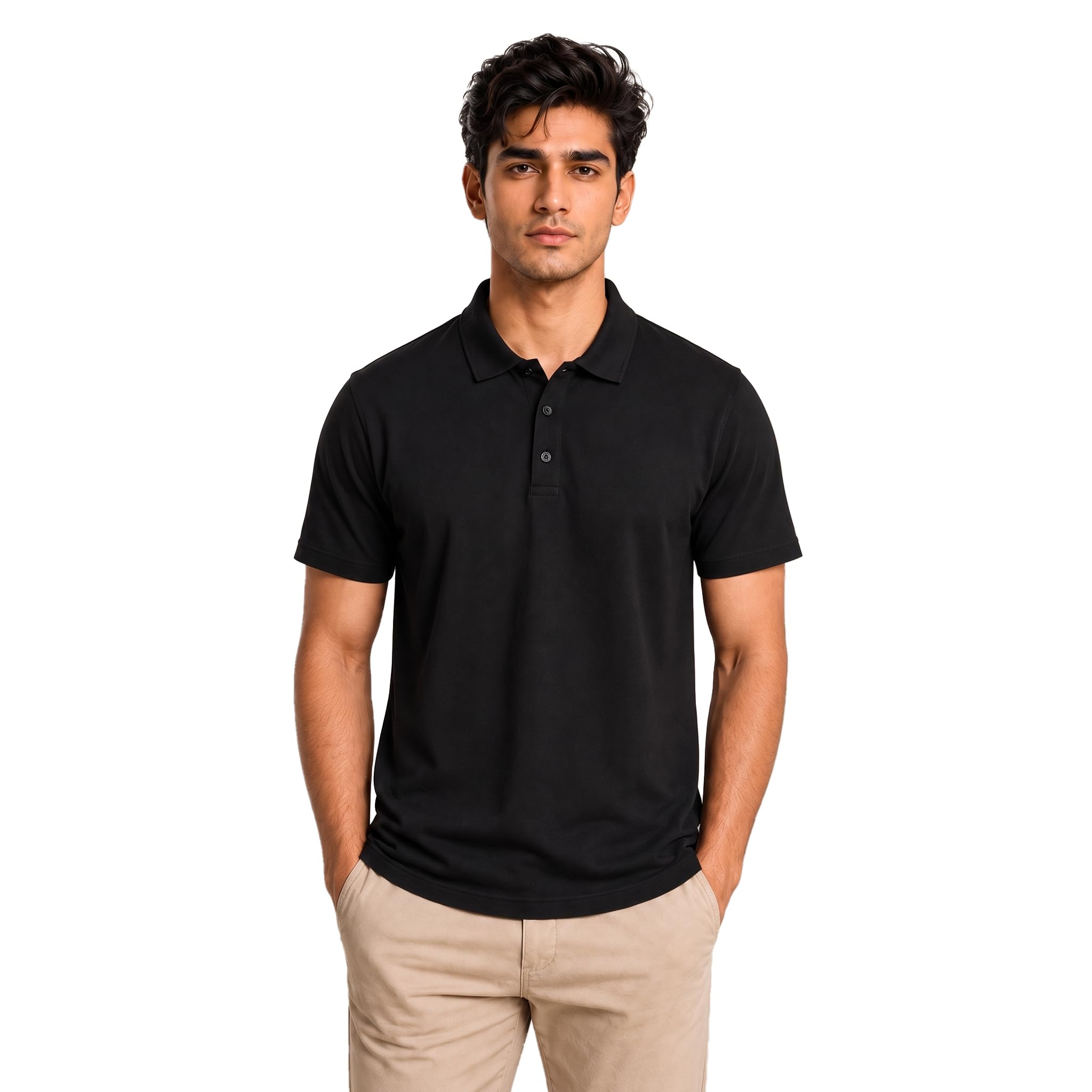 uniformer Half Sleeves Polo T-Shirt for Men | Men's Solid T Shirt | Comfortable & Stylish | Classic Fit | Soft & Breathable | Perfect for Everyday Wear | Available in Multiple Colors-picture-10