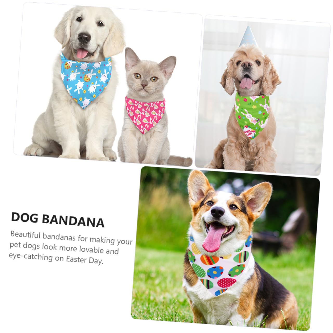 Abaodam 3 Sets -hundehalstuch Dreieckig Für Hunde Dekoratives Haustier-Halstuch Bequem Atmungsaktiv Entzückendes Haustier-zubehör 5 Stück X 3