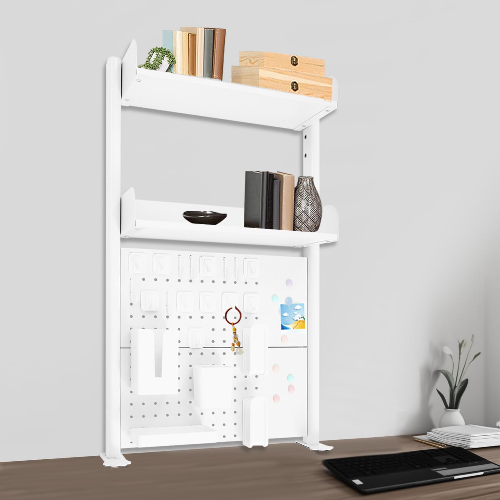 Regał stołowy, wielofunkcyjny organizer na biurko, organizer na biurko, regulowany stół, do gabinetu, sypialni, pokoju dziecięcego, 95 x 60 x 12,5 cm