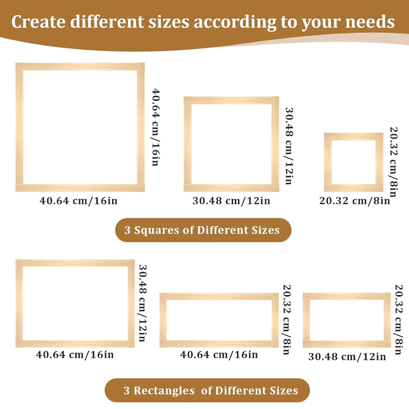 Stretcher Bars for Needlework 24 Pieces Splicing Embroidery Painting Frame