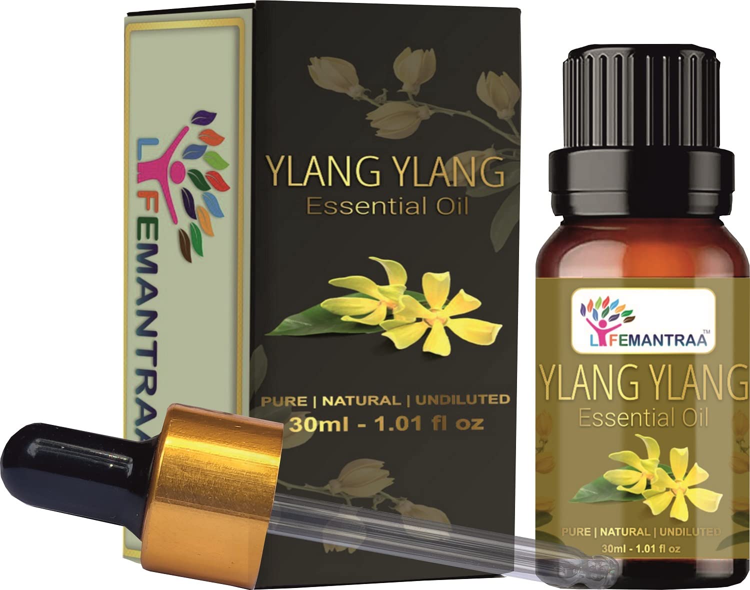 Lifemantraa Pure and Natural Ylang Ylang Essential Oil for Skin, Hair Growth, Diffuser with Glass Dropper - 30ml (B09K6GGV7S) Amazon Price History, Amazon Price Tracker