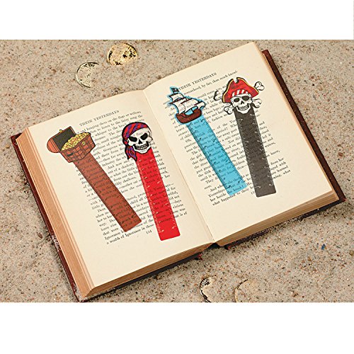 Pirate Ruler Bookmarks 48 ct