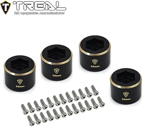 Miniatura 8 de TREAL 1.9 Bujes de rueda de latón pesos 0.354 in0.472 in0.591 in0.709 in adaptadores anchos compatibles con 110 RC Crawlers (0.354 in)