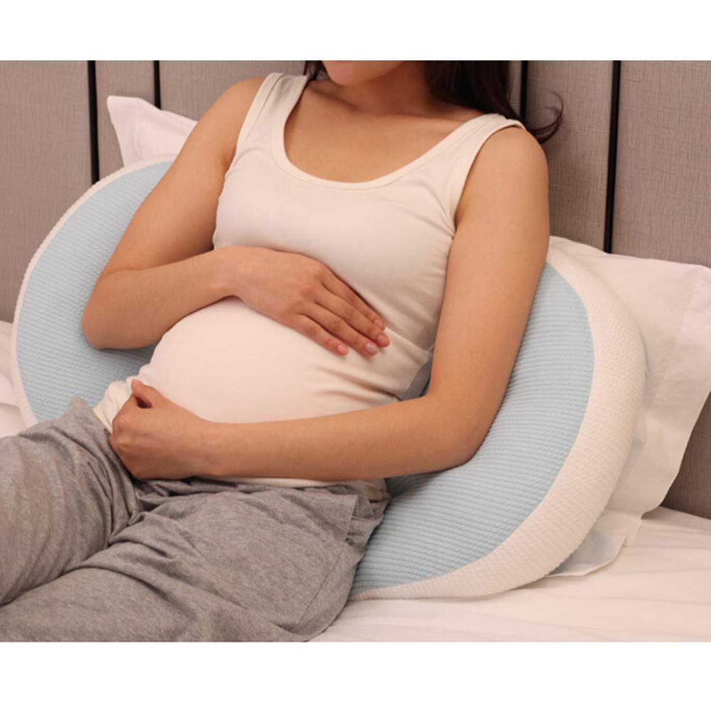 U-Form Side Sleeper Schwangerschaftskissen, verstellbares Bett Keilstütze Taille Side Sleeping Pillow, Bump und Rückenpolster,Rot