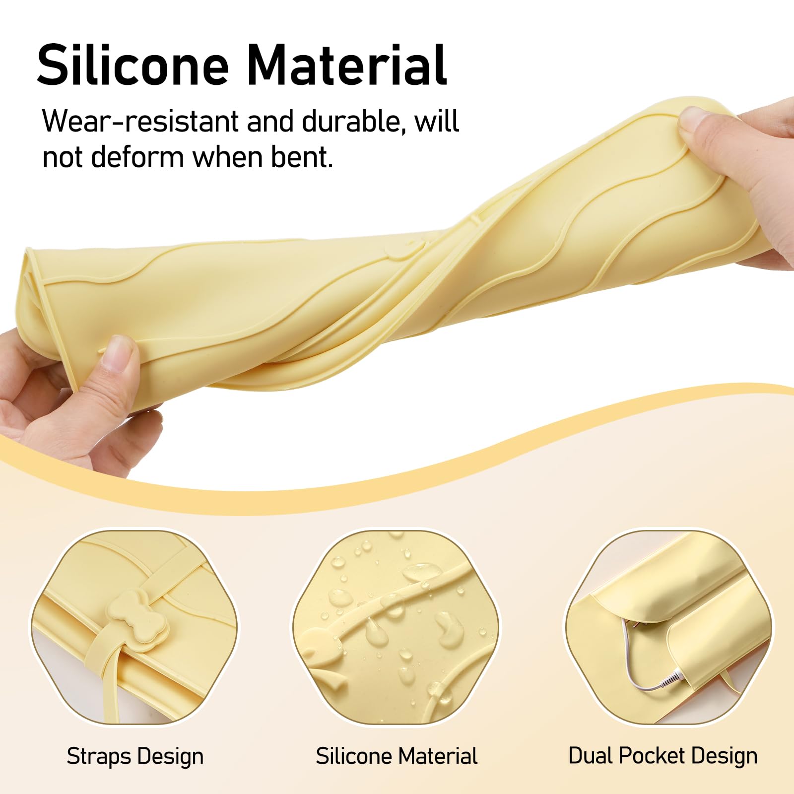 Silicone Mat for Hair Tools, Compatible with Curling Iron &Flat Iron,Yellow — Amazon image 6