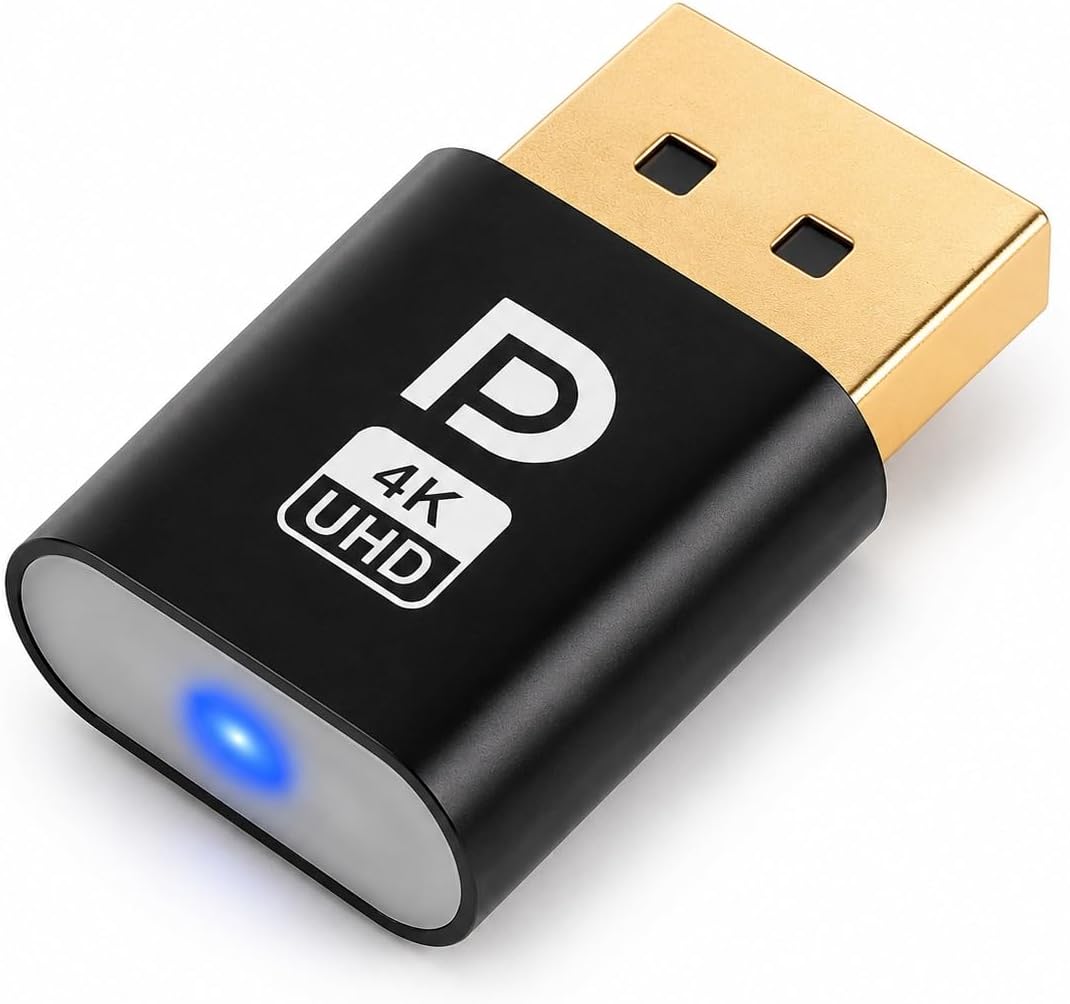 PrimeX PX-5261 DisplayPort 4K UHD Display Dummy Plug, DP Sanal Monitör Adaptörü, Ekran Kartı Emülatörü, Headless Display Emulator, Bitcoin Mining ve Uzaktan Erişim İçin