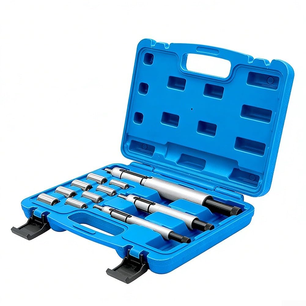 11-częściowy zestaw narzędzi do ustawiania sprzęgła – 3 wrzeciona i 8 adapterów (1,19 cm–2 cm) do ręcznej skrzyni biegów samochodów, ciężarówek, SUV-ów