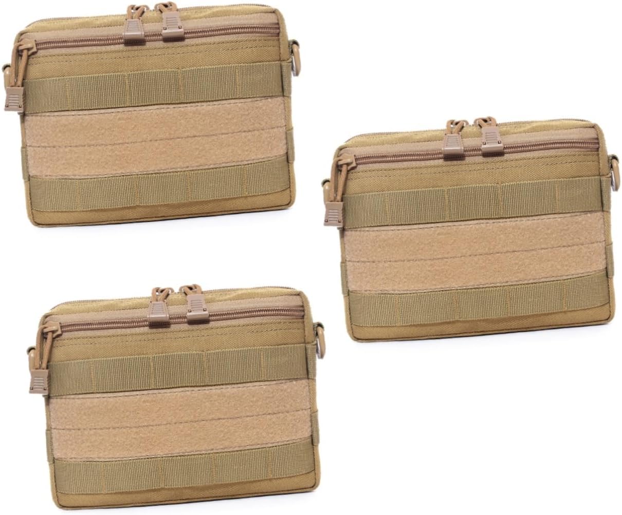 VANZACK 3pcs Outdoor Hiking Storage Bag Belt Pouch for Mountaineering Sports Compact for Phone Keys and Essentials Easy to Attach to Backpack